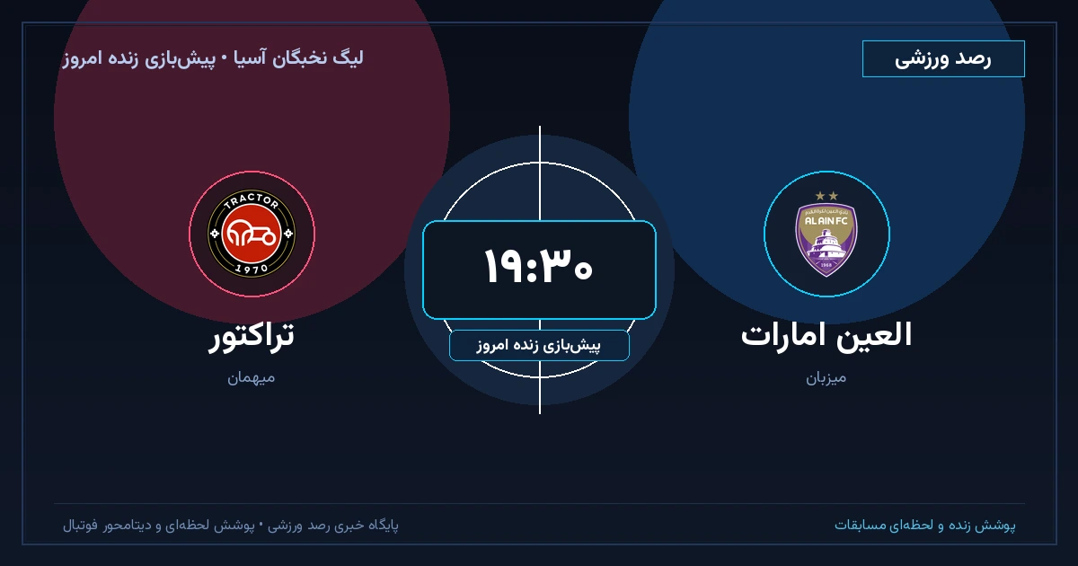 نبرد مرگ و زندگی در العین؛ تراکتور با ارتش سرخ در پی فتح صحرا در لیگ نخبگان آسیا